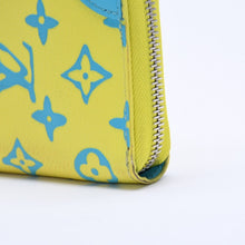 画像をギャラリービューアに読み込む, LOUIS VUITTON ルイヴィトン モノグラムプレイグランド ジッピーウォレット ヴェルティカル M82005 イエロー ブルー 美品 中古 4a004799