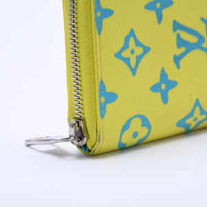 LOUIS VUITTON ルイヴィトン モノグラムプレイグランド ジッピーウォレット ヴェルティカル M82005 イエロー ブルー 美品 中古 4a004799