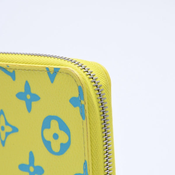 LOUIS VUITTON ルイヴィトン モノグラムプレイグランド ジッピーウォレット ヴェルティカル M82005 イエロー ブルー 美品 中古 4a004799