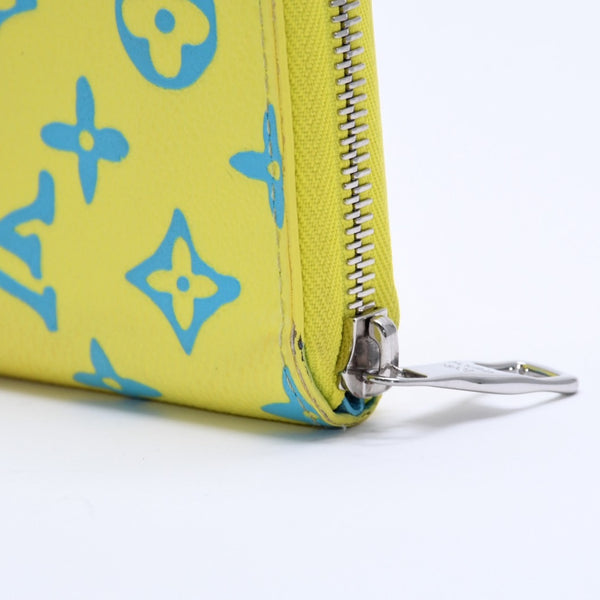 LOUIS VUITTON ルイヴィトン モノグラムプレイグランド ジッピーウォレット ヴェルティカル M82005 イエロー ブルー 美品 中古 4a004799