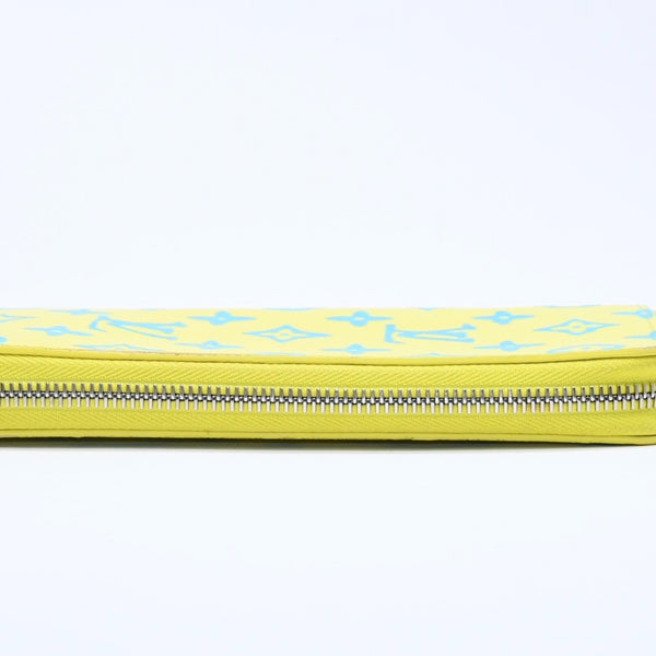 LOUIS VUITTON ルイヴィトン モノグラムプレイグランド ジッピーウォレット ヴェルティカル M82005 イエロー ブルー 美品 中古 4a004799