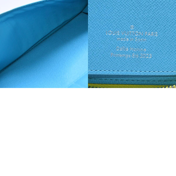 LOUIS VUITTON ルイヴィトン モノグラムプレイグランド ジッピーウォレット ヴェルティカル M82005 イエロー ブルー 美品 中古 4a004799
