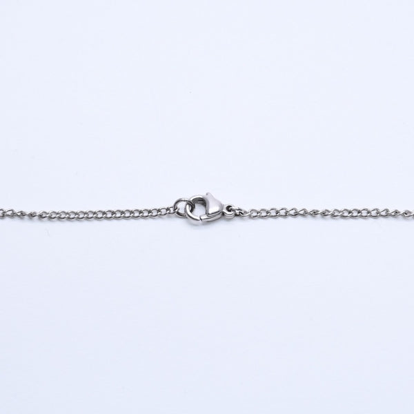 極美品 CHANEL シャネル ココマークロゴ シルバーチェーンネックレス 04P刻印 重量5.75g ホワイト メタル シルバー金具 中古 4b008836