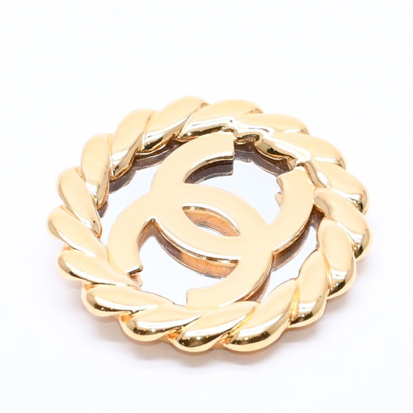 CHANEL シャネル ココマーク ヴィンテージ ロープエッジ ブローチ 「2 5」刻印 ゴールドロープ ゴールドメッキ 重量52.73g フランス製 美品 中古 4c069691