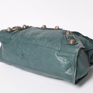 BALENCIAGA バレンシアガ ジャイアント シティ グリーン 173084 ハンドバッグ 2WAY レザー 美品 中古 4a004978