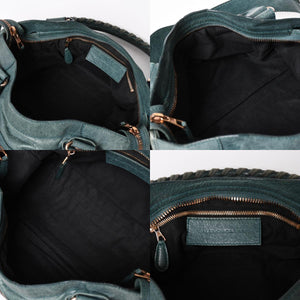 BALENCIAGA バレンシアガ ジャイアント シティ グリーン 173084 ハンドバッグ 2WAY レザー 美品 中古 4a004978
