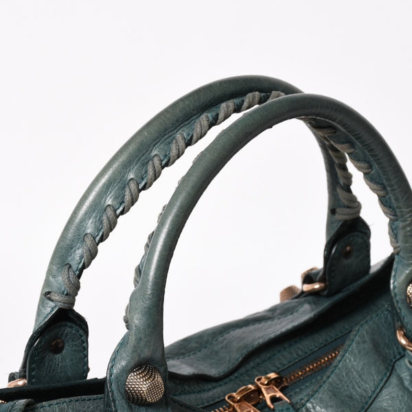 BALENCIAGA バレンシアガ ジャイアント シティ グリーン 173084 ハンドバッグ 2WAY レザー 美品 中古 4a004978