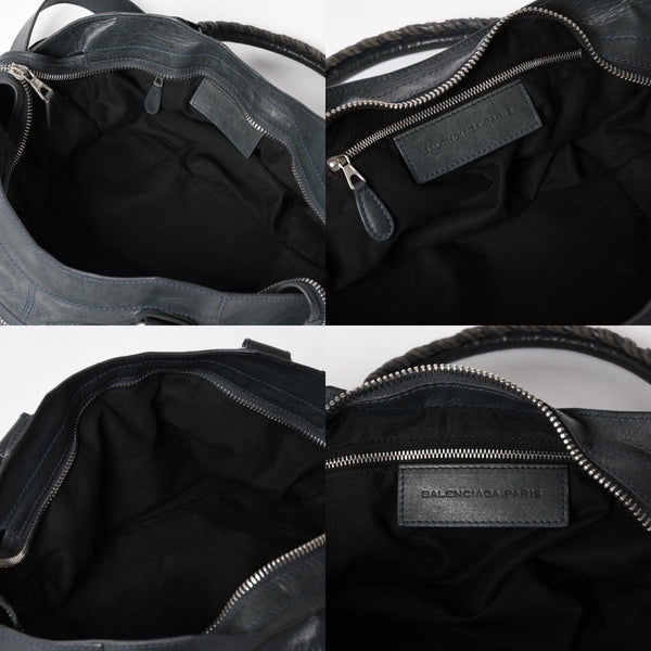 極美品 BALENCIAGA バレンシアガ ザジャイアントパートタイム エディターズバック 2WAYバッグ 173082 グリーン シルバー金具 中古 4a004979