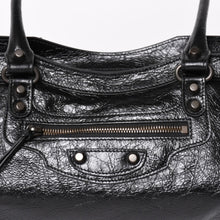 画像をギャラリービューアに読み込む, 新品同様品 BALENCIAGA バレンシアガ Le Cityn East-West アリーナ ラムスキン ブラスハードウェア 8457042 ブラック シルバー金具 中古 4a004985