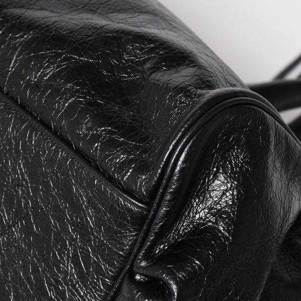 新品同様品 BALENCIAGA バレンシアガ Le Cityn East-West アリーナ ラムスキン ブラスハードウェア 8457042 ブラック シルバー金具 中古 4a004985