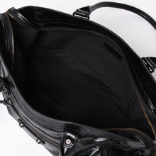 画像をギャラリービューアに読み込む, 新品同様品 BALENCIAGA バレンシアガ Le Cityn East-West アリーナ ラムスキン ブラスハードウェア 8457042 ブラック シルバー金具 中古 4a004985
