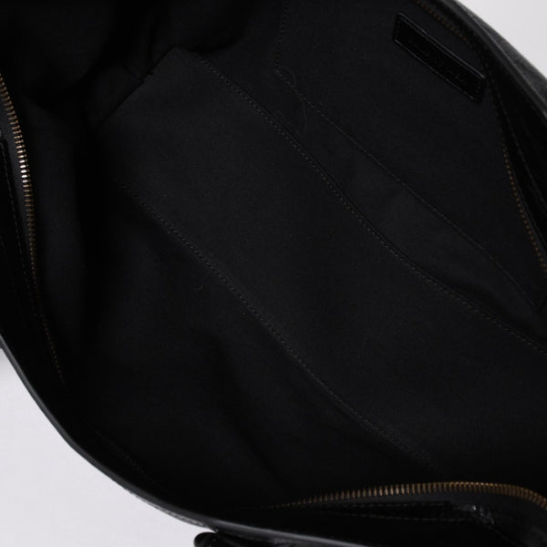 新品同様品 BALENCIAGA バレンシアガ Le Cityn East-West アリーナ ラムスキン ブラスハードウェア 8457042 ブラック シルバー金具 中古 4a004985
