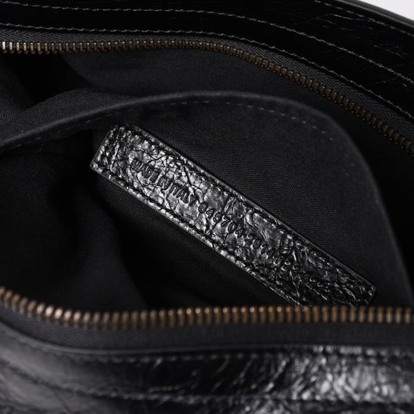新品同様品 BALENCIAGA バレンシアガ Le Cityn East-West アリーナ ラムスキン ブラスハードウェア 8457042 ブラック シルバー金具 中古 4a004985