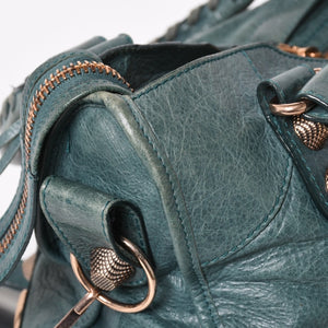 BALENCIAGA バレンシアガ ジャイアント シティ グリーン 173084 ハンドバッグ 2WAY レザー 美品 中古 4a004978