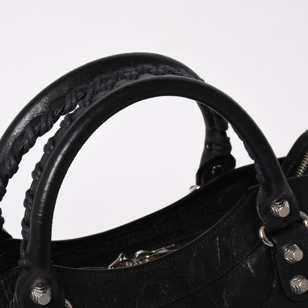 極美品 BALENCIAGA バレンシアガ ザ ジャイアント タウン 2WAY ハンドバッグ 285434 ブラック レザー ショルダー 中古 4a004970