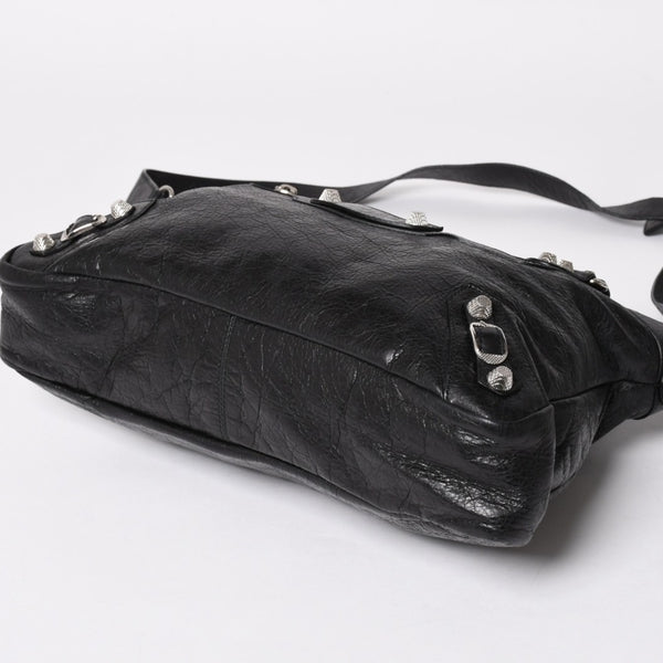 極美品 BALENCIAGA バレンシアガ ザ ジャイアント タウン 2WAY ハンドバッグ 285434 ブラック レザー ショルダー 中古 4a004970