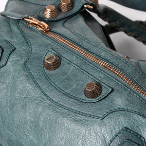 BALENCIAGA バレンシアガ ジャイアント シティ グリーン 173084 ハンドバッグ 2WAY レザー 美品 中古 4a004978