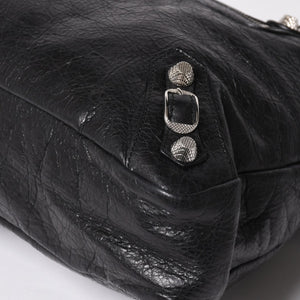 極美品 BALENCIAGA バレンシアガ ザ ジャイアント タウン 2WAY ハンドバッグ 285434 ブラック レザー ショルダー 中古 4a004970