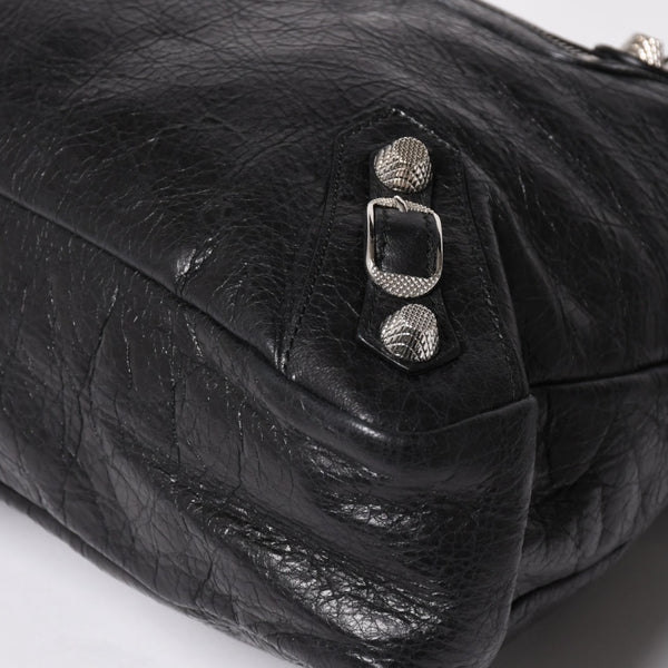 極美品 BALENCIAGA バレンシアガ ザ ジャイアント タウン 2WAY ハンドバッグ 285434 ブラック レザー ショルダー 中古 4a004970