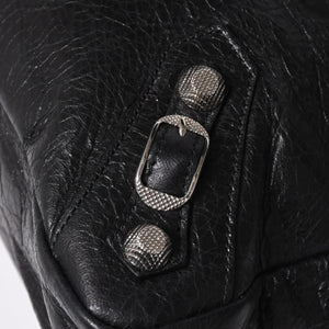 極美品 BALENCIAGA バレンシアガ ザ ジャイアント タウン 2WAY ハンドバッグ 285434 ブラック レザー ショルダー 中古 4a004970