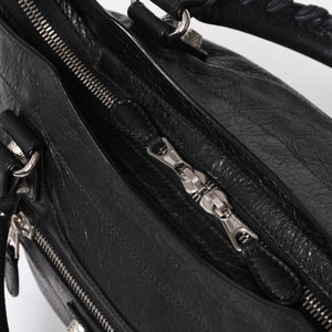 極美品 BALENCIAGA バレンシアガ ザ ジャイアント タウン 2WAY ハンドバッグ 285434 ブラック レザー ショルダー 中古 4a004970