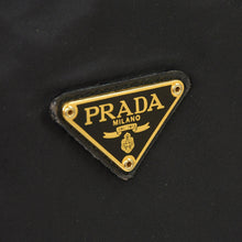 画像をギャラリービューアに読み込む, PRADA プラダ ワンショルダーバッグ トートバッグ トライアングルロゴ ナイロン ブラック ゴールド金具 美品 中古 4a004980