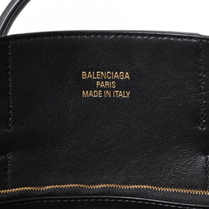 極美品 BALENCIAGA バレンシアガ Bel Air ベルエア― キャリーオールバッグ ミディアム スムースレザー ブラック ゴールド金具 中古 4a004797