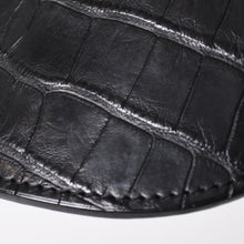 画像をギャラリービューアに読み込む, HERMES エルメス キャップ Black ブラック Cashmere カシミヤ レザー サイズ59 シルバー金具 美品 中古 4a004817