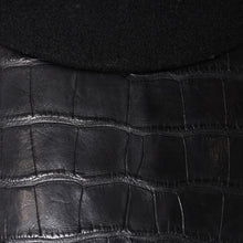 画像をギャラリービューアに読み込む, HERMES エルメス キャップ Black ブラック Cashmere カシミヤ レザー サイズ59 シルバー金具 美品 中古 4a004817