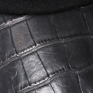 HERMES エルメス キャップ Black ブラック Cashmere カシミヤ レザー サイズ59 シルバー金具 美品 中古 4a004817