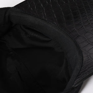 HERMES エルメス キャップ Black ブラック Cashmere カシミヤ レザー サイズ59 シルバー金具 美品 中古 4a004817