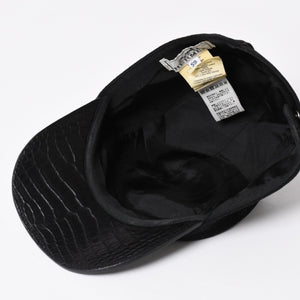 HERMES エルメス キャップ Black ブラック Cashmere カシミヤ レザー サイズ59 シルバー金具 美品 中古 4a004817