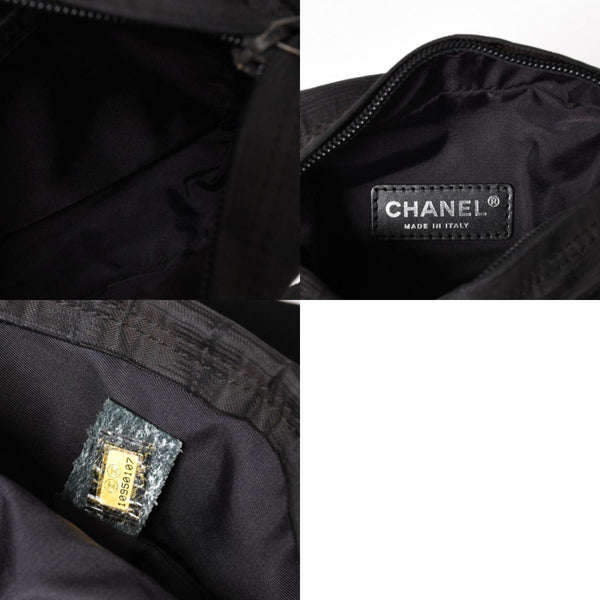 極美品 CHANEL シャネル ニュートラベルライン ショルダーバッグ A30913 10番台 ココマーク ブラック ナイロンキャンバス 中古 4a004964
