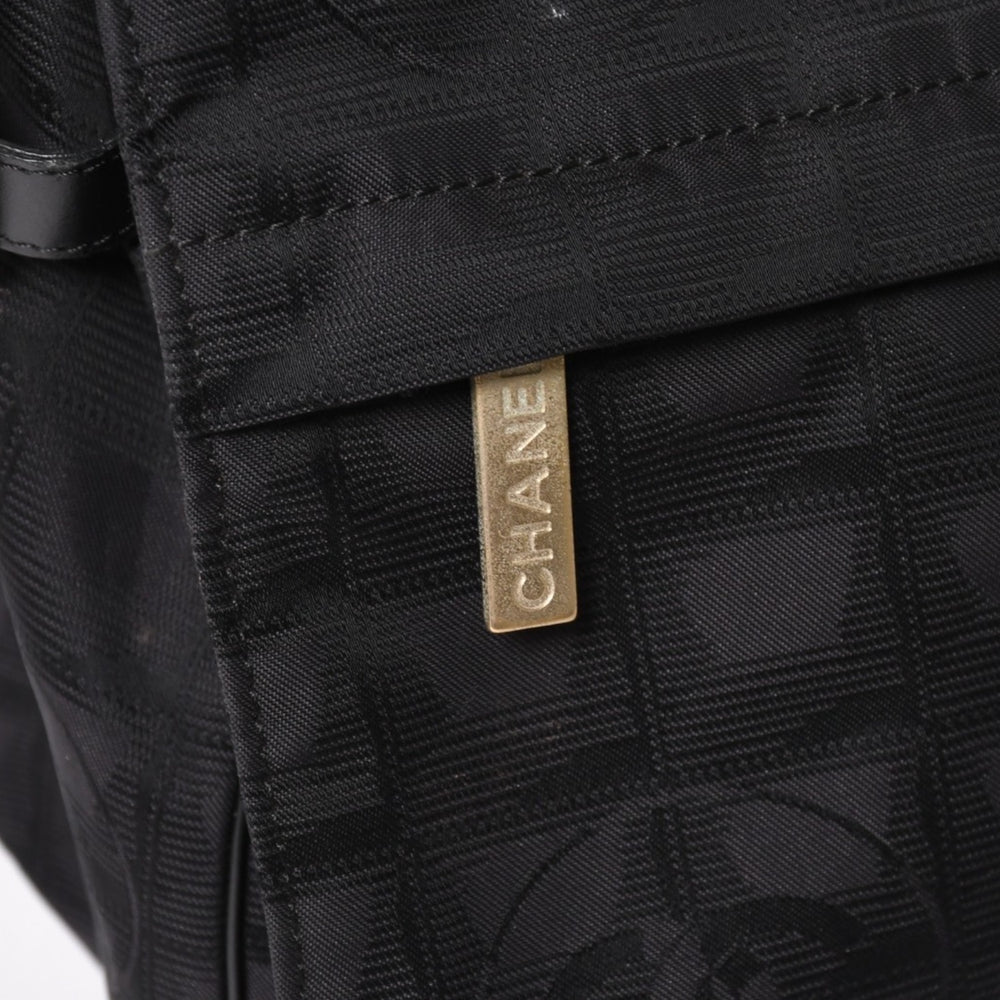 極美品 CHANEL シャネル ニュートラベルライン メッセンジャーバッグ 11番台 ナイロンジャガード レザー ゴールド金具 中古 4a004968