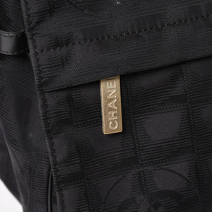 極美品 CHANEL シャネル ニュートラベルライン メッセンジャーバッグ 11番台 ナイロンジャガード レザー ゴールド金具 中古 4a004968