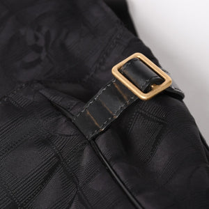 極美品 CHANEL シャネル ニュートラベルライン メッセンジャーバッグ 11番台 ナイロンジャガード レザー ゴールド金具 中古 4a004968