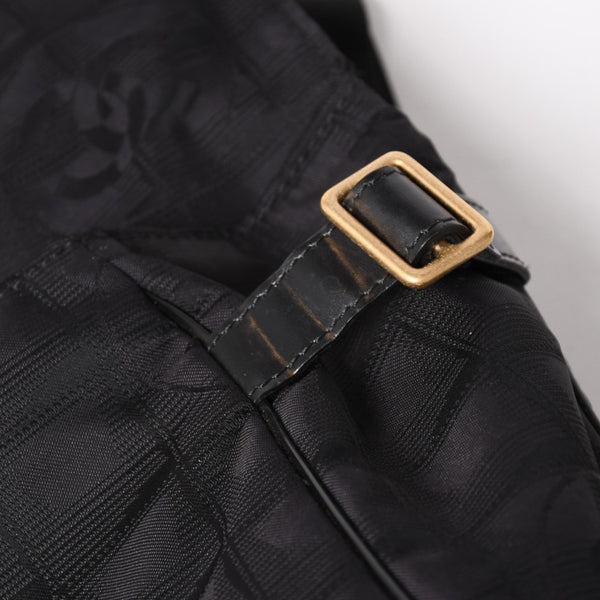 極美品 CHANEL シャネル ニュートラベルライン メッセンジャーバッグ 11番台 ナイロンジャガード レザー ゴールド金具 中古 4a004968