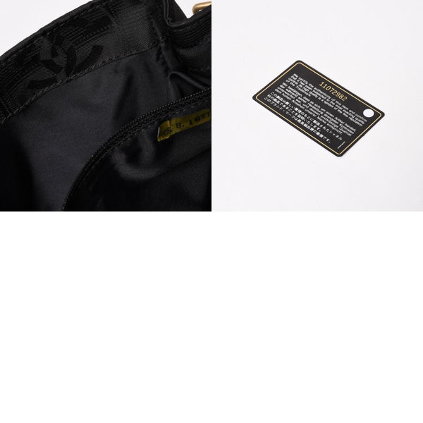 極美品 CHANEL シャネル ニュートラベルライン メッセンジャーバッグ 11番台 ナイロンジャガード レザー ゴールド金具 中古 4a004968