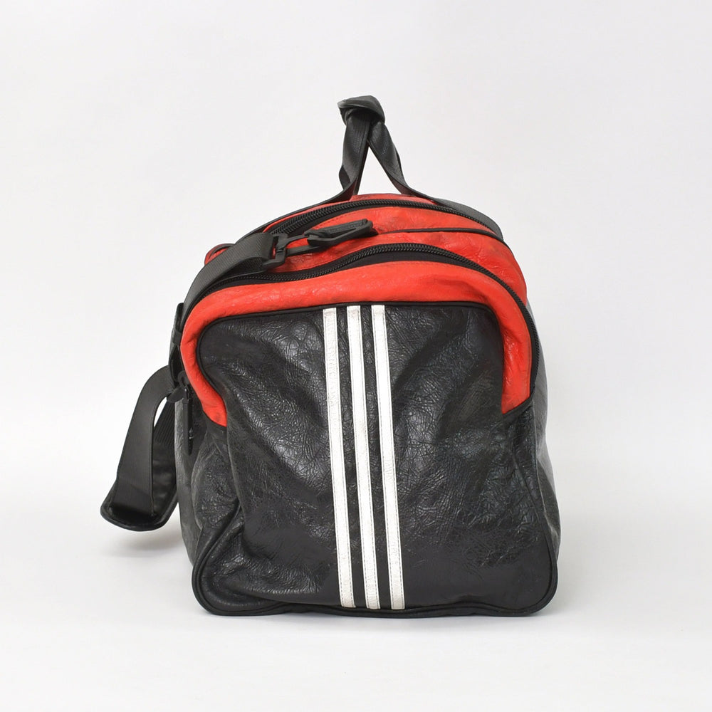 Very Good Condition BALENCIAGA × adidas Balenciaga Adidas Collaboration Boston Bag Trefile 721894 Black Red Used 4a004986