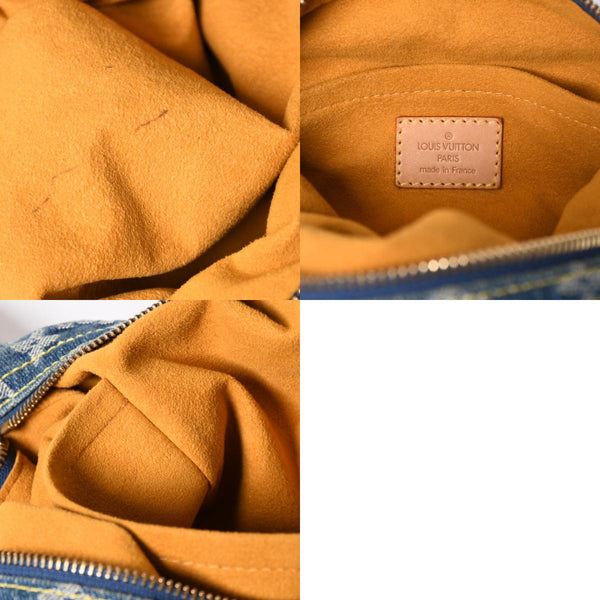 極美品 LOUIS VUITTON ルイヴィトン モノグラムデニム バギーGM ショルダーバッグ ハンドバッグ M95048 インディゴブルー ゴールド金具 中古 4a004987