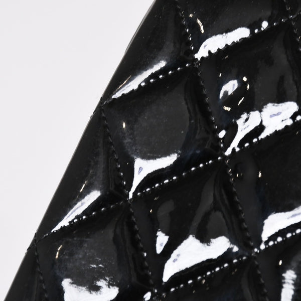 極美品 CHANEL シャネル デカマトラッセ30 Wフラップ Wチェーンショルダーバッグ 15番台 ココマーク パテントレザー SV金具 中古 4a004962