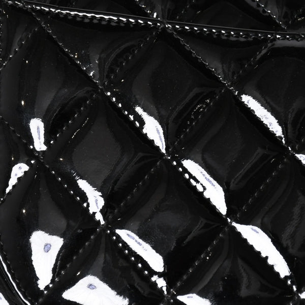 極美品 CHANEL シャネル デカマトラッセ30 Wフラップ Wチェーンショルダーバッグ 15番台 ココマーク パテントレザー SV金具 中古 4a004962