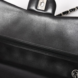 極美品 CHANEL シャネル デカマトラッセ30 Wフラップ Wチェーンショルダーバッグ 15番台 ココマーク パテントレザー SV金具 中古 4a004962