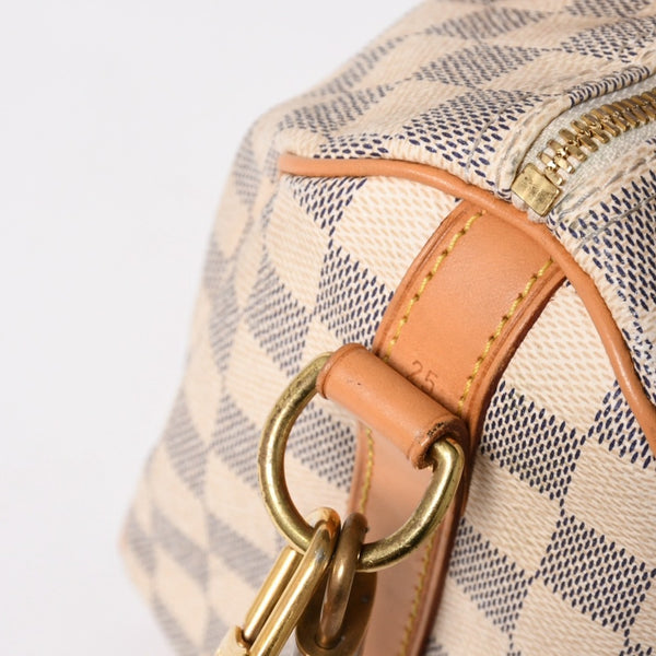 LOUIS VUITTON ルイヴィトン スピーディバンドリエール30 N41373 ダミエアズールキャンバス ホワイト ブラウン 美品 中古 4a004955