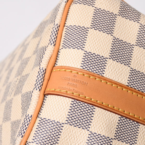 LOUIS VUITTON ルイヴィトン スピーディバンドリエール30 N41373 ダミエアズールキャンバス ホワイト ブラウン 美品 中古 4a004955