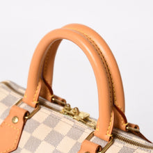 画像をギャラリービューアに読み込む, LOUIS VUITTON ルイヴィトン スピーディバンドリエール30 N41373 ダミエアズールキャンバス ホワイト ブラウン 美品 中古 4a004955