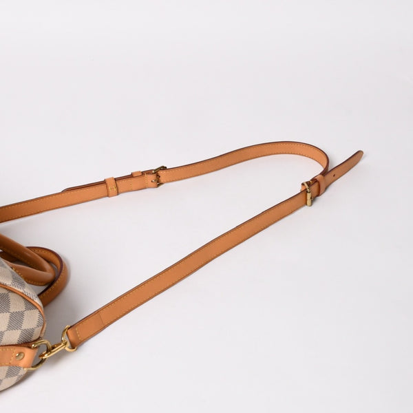 LOUIS VUITTON ルイヴィトン スピーディバンドリエール30 N41373 ダミエアズールキャンバス ホワイト ブラウン 美品 中古 4a004955