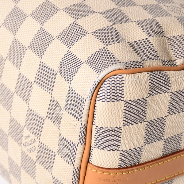 LOUIS VUITTON ルイヴィトン スピーディバンドリエール30 N41373 ダミエアズールキャンバス ホワイト ブラウン 美品 中古 4a004955