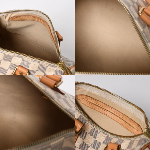LOUIS VUITTON ルイヴィトン スピーディバンドリエール30 N41373 ダミエアズールキャンバス ホワイト ブラウン 美品 中古 4a004955