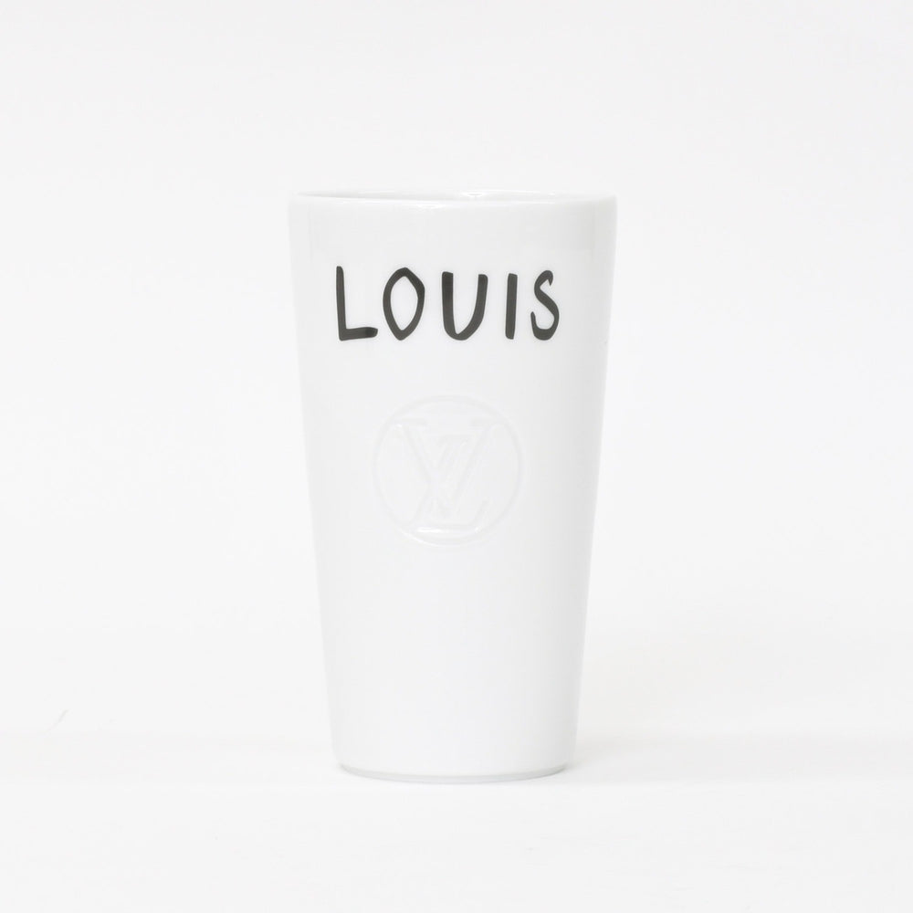 Very good condition LOUIS VUITTON Tumbler Monogram Green White Cup GI0909 Used 4a004988